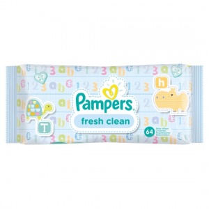 Pampers Fresh Clean Baby Wipes 64 Pack