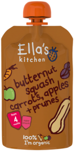 Ella's Kitchen Stage 1 Organic Butternut Squash, Carrots, Apples & Prunes 120g