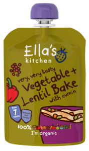 Ella's Kitchen Stage 2 Organic Vegetable Bake with Lentils 130g