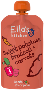 Ella's Kitchen Stage 1 Organic Sweet Potatoes, Broccoli & Carrots 120g