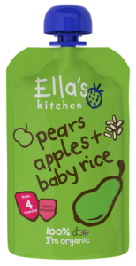 Ella's Kitchen Stage 1 Organic Pears, Apples & Baby Rice 120g