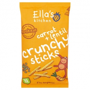 Ella's Kitchen 12 Months+ Organic Carrot & Lentil Crunchy Sticks 4 x 15g