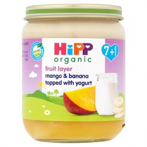 Hipp 7 Month Organic Fruit Layer Mango & Banana with Yoghurt 160g Jar