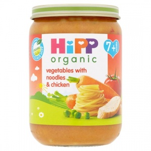 Hipp 7 Month Organic Vegetables With Noodles & Chicken 190g Jar