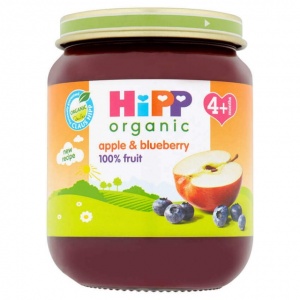 Hipp 4 Month Organic Apple & Blueberry Dessert 125g Jar