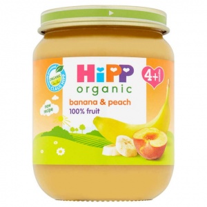 Hipp 4 Month Organic Banana & Peach Dessert 125g Jar