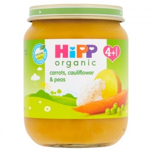 Hipp 4 Month Organic Vegetable Medley of Carrots, Cauliflower & Peas 125g Jar