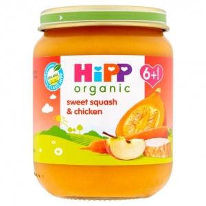 Hipp 6 Month Organic Sweet Squash & Chicken 125g Jar