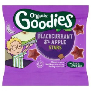 Organix 12 Month Goodies Blackcurrant & Apple Fruit Stars 12g x 4
