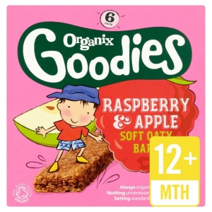 Organix 12 Month Raspberry & Apple Cereal Bar 6 x 30g