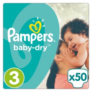 Pampers Baby Dry Economy Pack Size 3 Midi 50 per pack (4-9 Kgs)