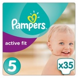 Pampers Active Fit Carry Pack Size 5 Junior 35 per pack (11-25 Kgs)